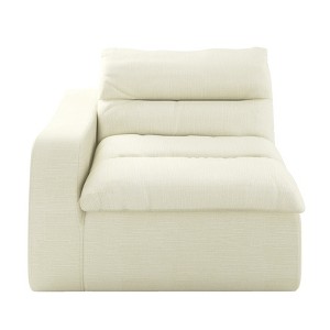 Vynxaria Bean Bag Seats - Beige Modern Floor Lounge Chair with Left Armrest - 1 of 4