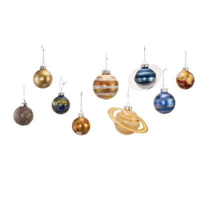 Solar System Planets Christmas Tree Ornament Set, 9-Piece