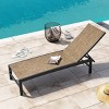 Outdoor Five Position Adjustable Aluminum Chaise Lounge Gray/Brown - Crestlive Products - image 3 of 4