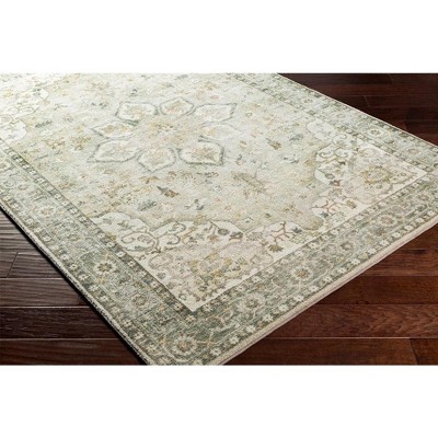 Heiereind 5' x 7'6" Gray and Cream Synthetic Fur Area Rug