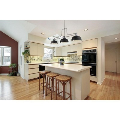 Melange 3-Light Glass Ceiling Light - Dimmable Brushed Nickel Fixture for Dining Room & More