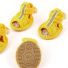 Unique Bargains Nylon Cotton Blends Rubber Antislip Pet Shoots XS Yellow 2 Pairs - 3 of 4