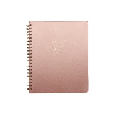 Photo 1 of 2022-23 Academic Planner 8.75x11 Weekly Spiral Vegan Leather Blush - russell+hazel