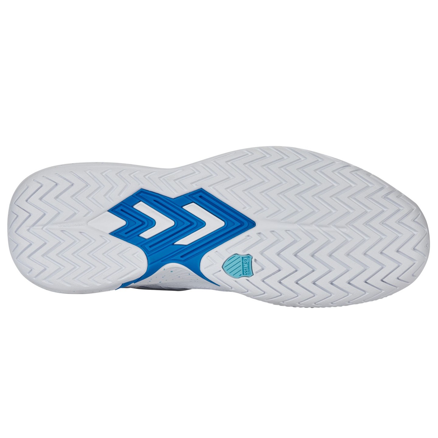 Мужские кроссовки K-Swiss Tura Team Pickleball Shoe (White/Brilliant Blue/Black), цвет: Белый — фото 6