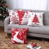 4 Pieces Velvet Christmas Pillow Covers Christmas Decorations, 18x18 Inches - 4 of 4