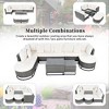 7-Pieces Outdoor Rattan Modular Sectional Sofa Set with Coffee Table, Free Combination - 3 of 4