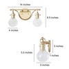 LNC  Charm 14-in 2-Lights Gold  with Clear Glass   Modern/Contemporary Vanity  Lights - 3 of 4