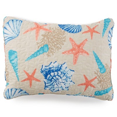 The Lakeside Collection Shell Shore Quilted Bedding Ensemble - Standard Sham 1 Pieces