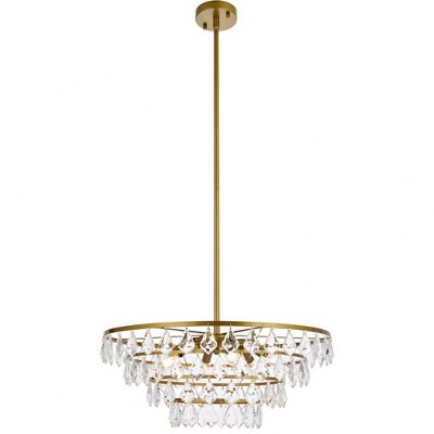 Elegant Lighting Ella 6 - Light Pendant in  Brass