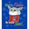 Men's Star Wars: The Mandalorian Christmas Grogu Stocking Merry Force be With You T-Shirt - 2 of 4