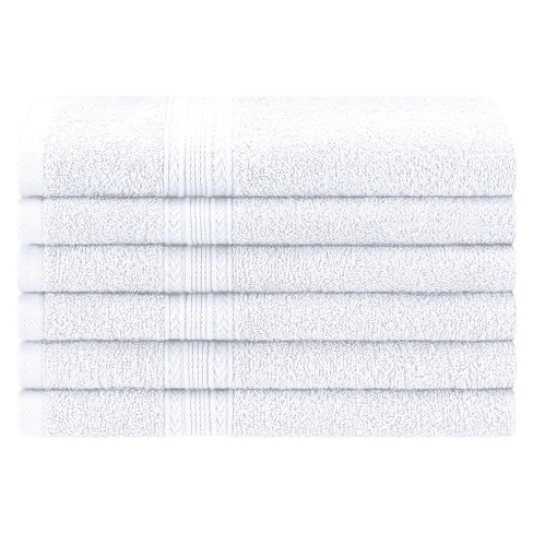 Modern Essentials Oversized Recycled Cotton Terry Kitchen Towels (Set of 5)  - Grey & White