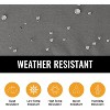 KHOMO GEAR Square Table Cover – Waterproof, Heavy-Duty Outdoor Furniture Cover in Grey – Fits Patio Coffee, Side, End & Small Square Tables - 21x17x21 - 4 of 4