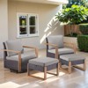 Buenhomino 4 Pieces Patio Furniture Sets, Wicker Patio Swivel Glider Chairs Set with 2 Ottoman, Outdoor Furniture Set for Outside Porch and Backyard - 2 of 4
