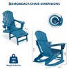 GustoWave Adirondack Outdoor Rocking Chairs  with Retractable Ottoman, HDPE All Weather Patio rockers with Cup Holders - 2 of 4