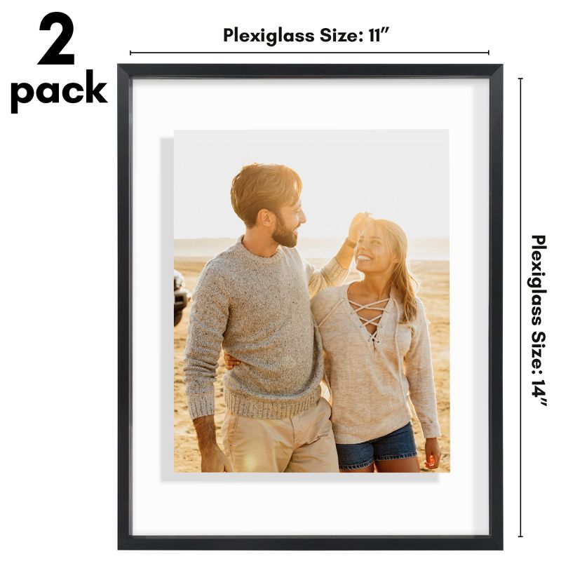 Americanflat Floating Aluminum & Plexiglass Picture Frame - 2 Pack, 2 of 9
