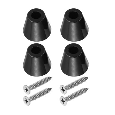Unique Bargains Rubber Non Slip Shock Absorption Durable Furniture Pads Black