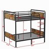NicBex Twin Quad Bunk Bed with Safety Guardrail,Metal Twin Loft Bed with Ladder and Converts to 3 Twin Beds,Noise Reduced Bunk Beds for Bedroom - 3 of 4