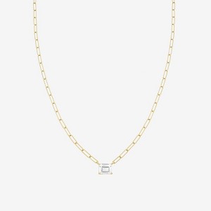 Bearfruit Jewelry Sterling Silver 18k Gold Plated Sparkle Pendant Chain Necklace - 1 of 3