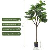 Artificial Fiddle Leaf Fig Tree – Lifelike Fake Palm Plant for Home & Office Decor, No Maintenance, Fade-Resistant,Perfect for Living Room, Bedroom - 4 of 4