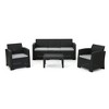 SKRAN Outdoor Faux Wicker Club Chairs with Waterproof Cushions for Backyard Porch Garden Poolside Balcony - 2 of 4