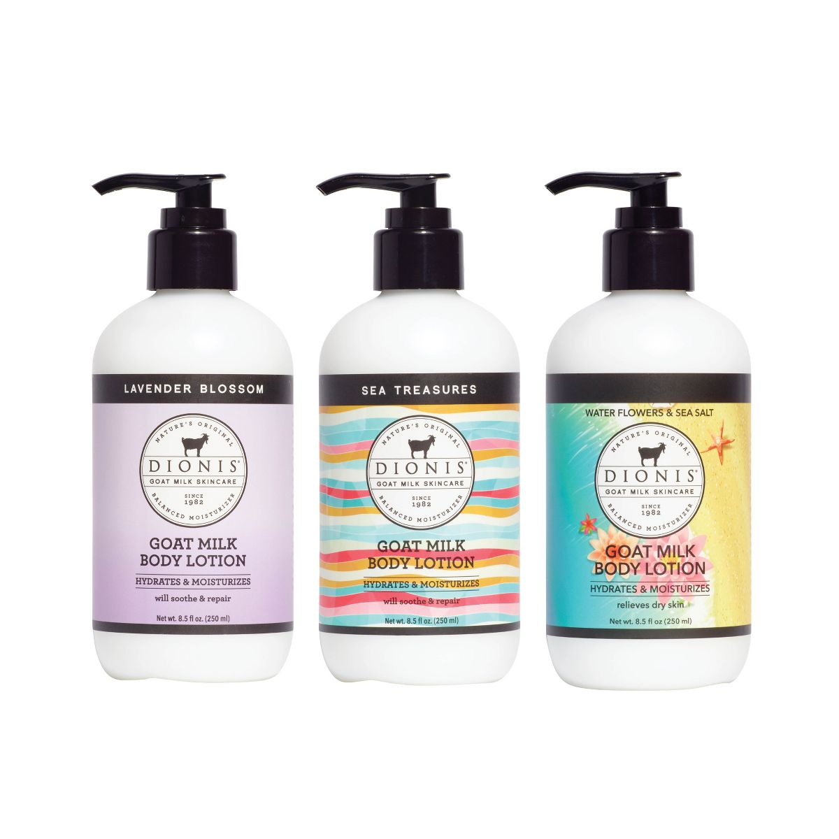 Dionis Goat Milk Body Lotion Fresh & Floral, 3 Pk