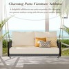 PAGED Swing Chair Outdoor, 1-Piece Woven Rope Swing Sofa with Soft Cushions Seating 2 for Patio, Courtyard and Balcony - 4 of 4