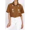 LA LEELA Women's Casual Solid Short Sleeve Blouse Shirt TShirts Button Up Dress Tops Tee Shirts Hawaiian Blouses for Women - 4 of 4