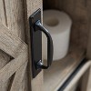 OKD Bathroom Floor Cabinets with Sliding Barn Door & Adjustable Shelves, Farmhouse Over the Toilet Storage Cabinets - 4 of 4