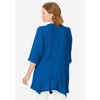 Woman Within Plus Size Handkerchief Hem Henley Tunic - 3 of 4