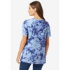 Woman Within Women's Plus Size Waffle Thermal Satin Trim Tee - 3 of 4