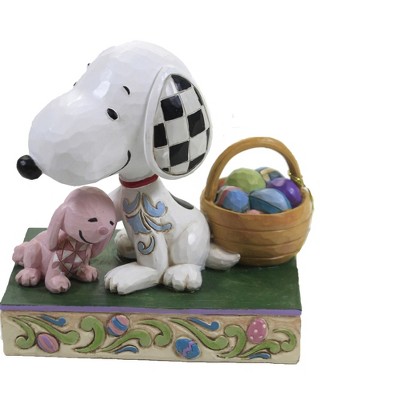 Jim Shore 4.5" Easter Surprises Peanuts Snoopy Easter Basket  -  Decorative Figurines