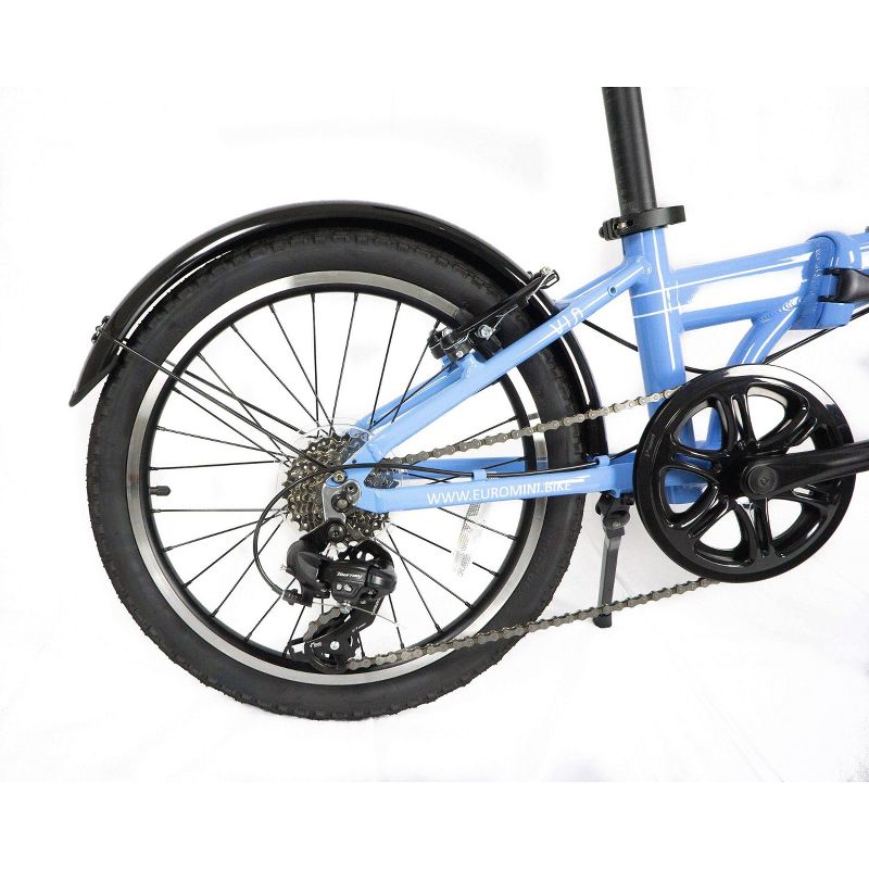 ZiZZO Via 7-Speed Aluminum 20&#34; Folding Bike - Sky Blue, 3 of 16