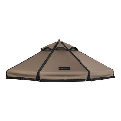 Advantek Pet 8 Foot Pet Outdoor Gazebo Designer Polyester Market Canopy Cover Tarp Umbrella Top, Earth Taupe, Cover Only