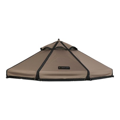 Advantek Pet 8 Foot Pet Outdoor Gazebo Designer Polyester Market Canopy Cover Tarp Umbrella Top, Earth Taupe, Cover Only