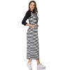 BLUEMING Womens 3/4 Long Sleeve Maxi Hoodie Dress Casual Pocket Slim Pullover Sweater Dress Travel Outfits - 3 of 4