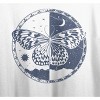 Split Butterfly Day & Night Crew Neck Short Sleeve Women's White Crop T-shirt - 2 of 3