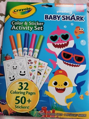 Crayola Baby Shark Color and Sticker Activity Set with Pipsqueak