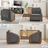 Kumasinova Modern Chenille Fabric Accent Chair, Ergonomic Upholstered Armchair with Wooden Frame, Accent Leisure Chair with Cushioned Seat & Backrest - 4 of 4