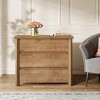 KIGFTSOD 32" Farmhouse Nightstand with 3 Drawers,Brown - 2 of 4