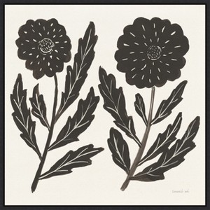 Amanti Art Floral Simplicity II Cream by Danhui Nai Canvas Wall Art Print Framed 22 x 22-in. - 1 of 4
