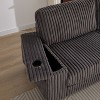 110-Inch Oversized Corduroy Corner Sofa, L-Shaped Corner Couch with Two Storage Spaces, USB Port & Type-C Port, and Cup-Holder - 4 of 4