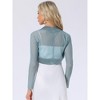 INSPIRE CHIC Women's Sheer Elegant Wedding Open Front Crop Bolero Shrugs - 4 of 4