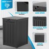 Sersper Multi-Purpose Outdoor Storage Box, 48-Gallon Lockable Trash, Storage, and Parcel Drop Box, Waterproof and Durable Resin Material, Black - 4 of 4
