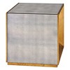 Uttermost Modern Wood Glass Cube Accent Side End Table 20" Wide Antiqued Gold Leaf Mirrored for Living Room Bedroom Entryway House - 3 of 4