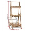 vidaXL 3-Tier Folding Bamboo Plant Rack - 4 of 4