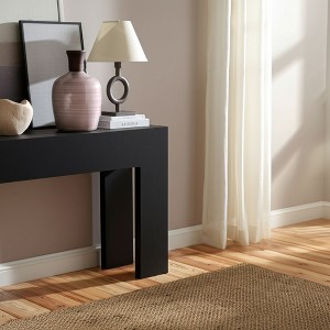 Glass Vase Mango Wood Ribbed Neck & Glossy Striped Finish Modern Home Office Bedroom Living Room Decor - 16" Pink - 1 of 4