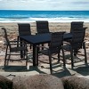 Courtyard Casual Santorini 7 pc 70" Rectangle Dining set  Includes:  One 70" Rectangle Table and Six Padded Sling Chairs - 2 of 4