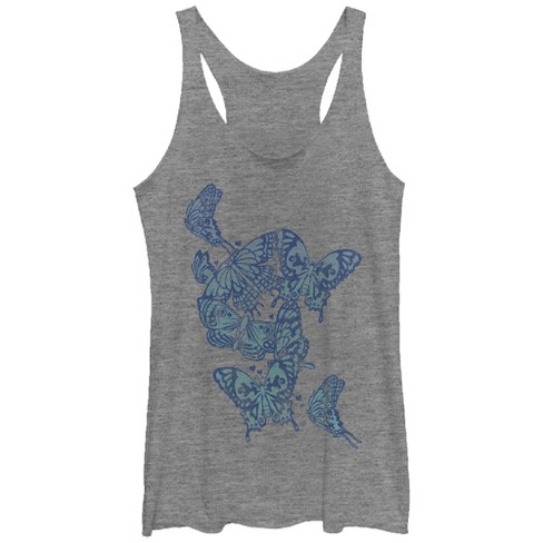 Women's Lost Gods Butterflies Racerback Tank Top - image 1 of 3