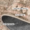 Khaki Washable Rug 8x10,Low Pile Vintage Floral Accent Carpet, Non-Slip,Stain-Resistant, Non-Shedding,Foldable Retro Indoor Rug for Nursery/Bedroom - 4 of 4