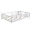 Full Size Wood Platform Bed with Fence for Children - 3 of 4